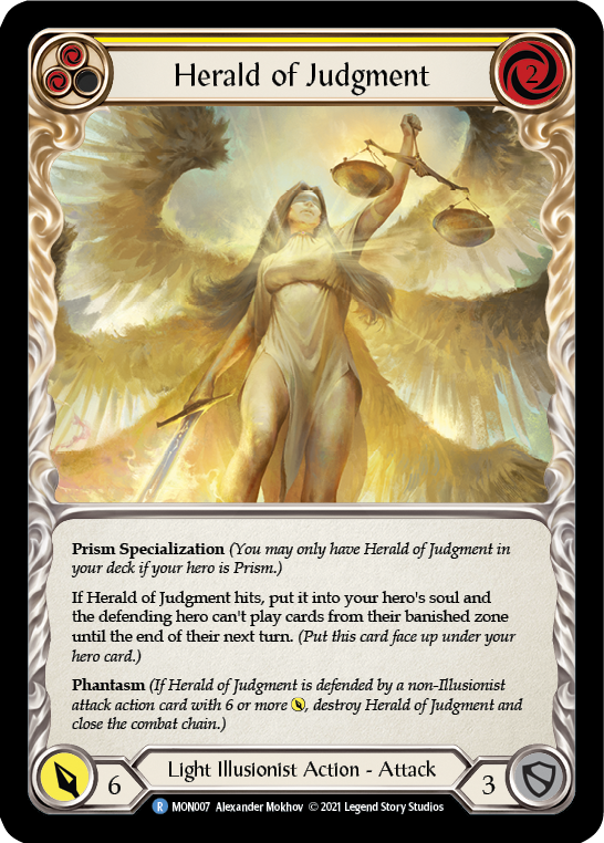 Herald of Judgment (Rainbow Foil) [MON007-RF] 1st Edition Rainbow Foil | Webway Games