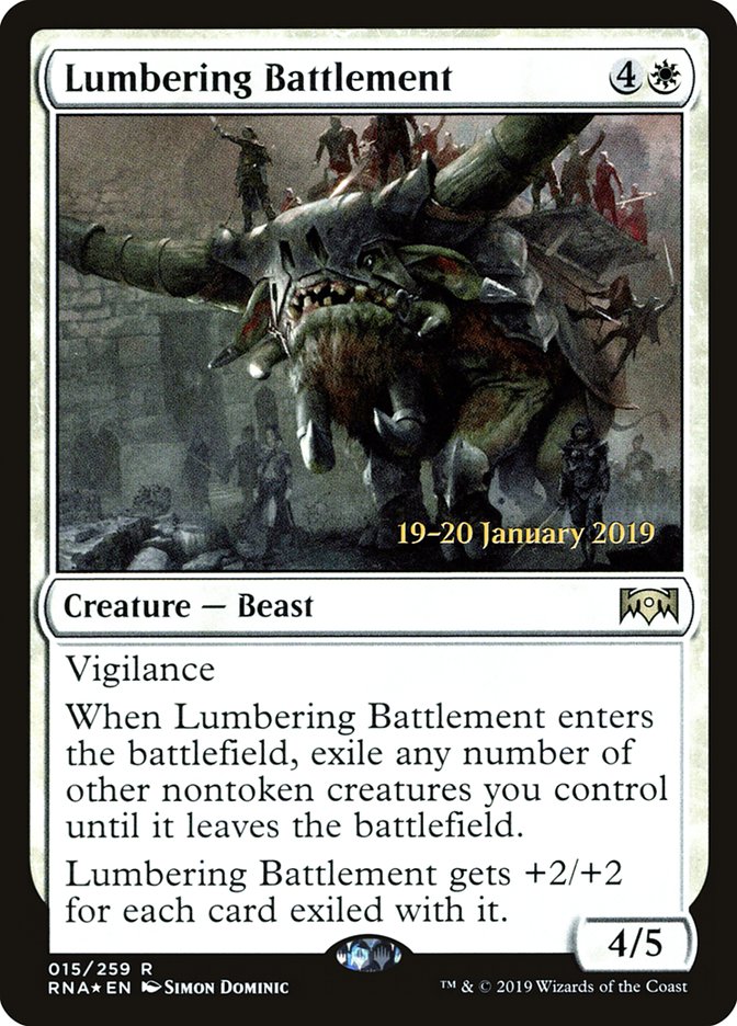 Lumbering Battlement [Ravnica Allegiance Prerelease Promos] | Webway Games