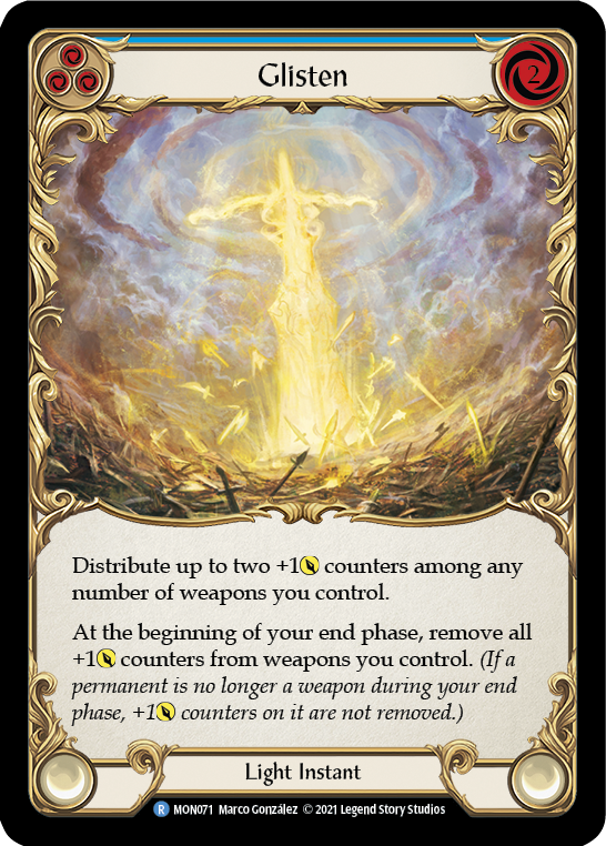 Glisten (Blue) (Rainbow Foil) [MON071-RF] 1st Edition Rainbow Foil | Webway Games