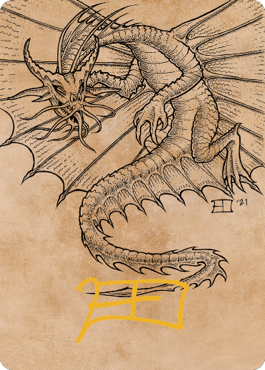 Ancient Gold Dragon Art Card (44) (Gold-Stamped Signature) [Commander Legends: Battle for Baldur's Gate Art Series] | Webway Games