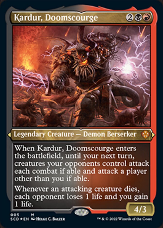 Kardur, Doomscourge (Foil Etched) [Starter Commander Decks] | Webway Games