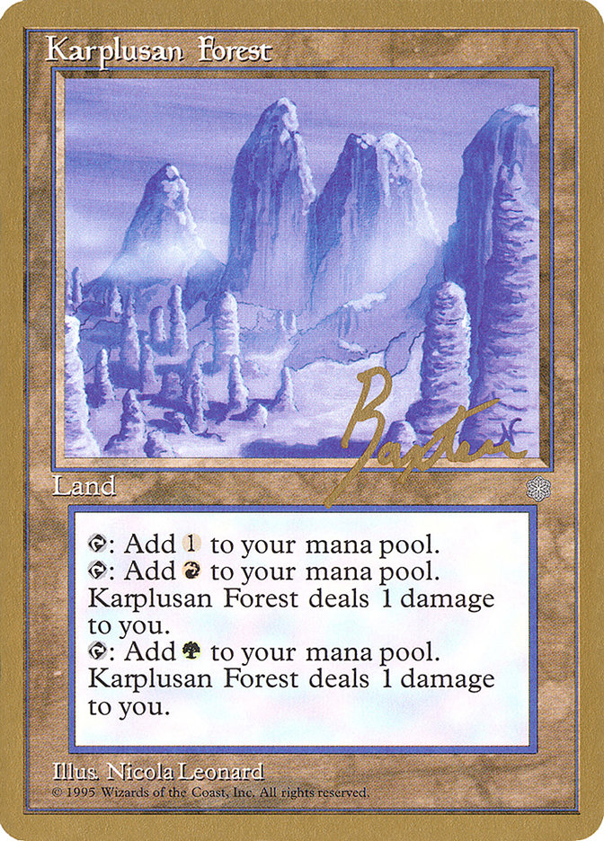 Karplusan Forest (George Baxter) [Pro Tour Collector Set] | Webway Games