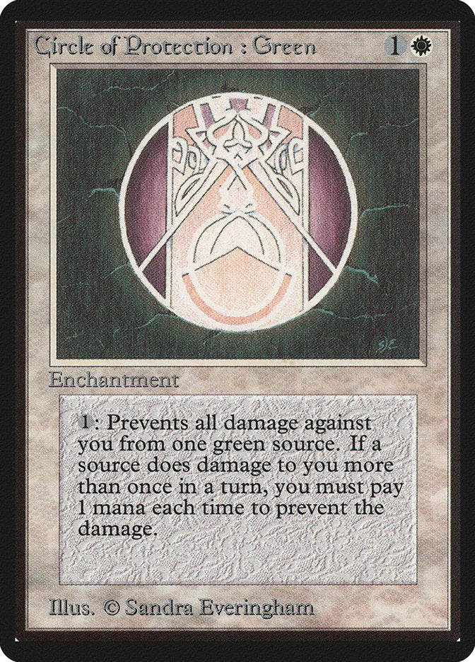 Circle of Protection: Green [Limited Edition Beta] | Webway Games