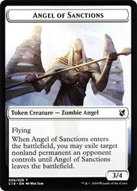 Angel of Sanctions // Horror Double-sided Token [Commander 2019 Tokens] | Webway Games