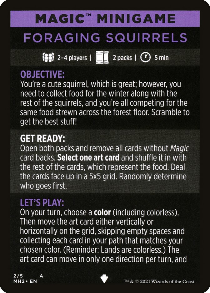 Foraging Squirrels (Magic Minigame) [Modern Horizons 2 Minigame] | Webway Games