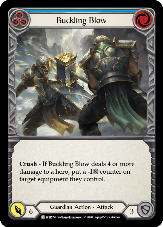 Buckling Blow (Blue) [U-WTR059] (Welcome to Rathe Unlimited)  Unlimited Rainbow Foil | Webway Games