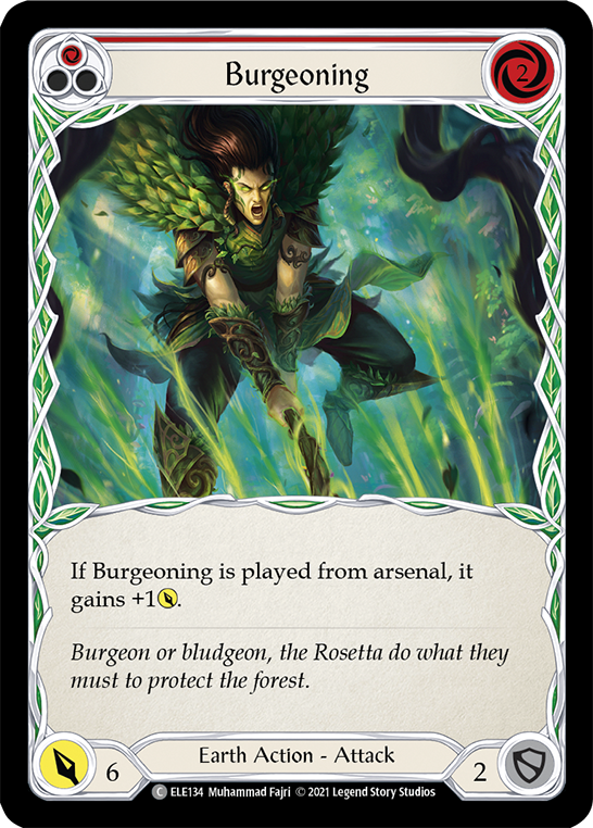 Burgeoning (Red) [ELE134] (Tales of Aria)  1st Edition Rainbow Foil | Webway Games