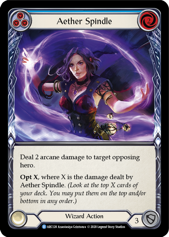 Aether Spindle (Blue) [ARC128] Unlimited Normal | Webway Games