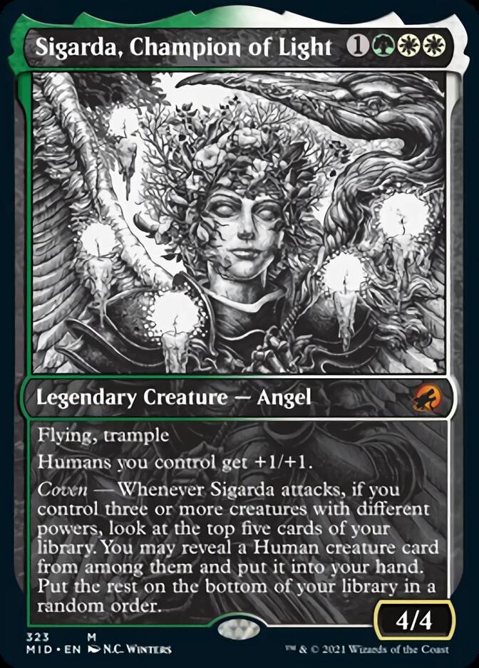 Sigarda, Champion of Light (Showcase) [Innistrad: Midnight Hunt] | Webway Games