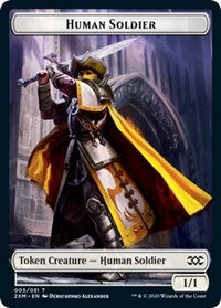 Human Soldier // Servo Double-sided Token [Double Masters Tokens] | Webway Games