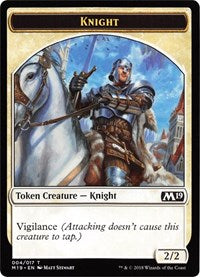 Knight // Thopter Double-sided Token (Game Night) [Core Set 2019 Tokens] | Webway Games