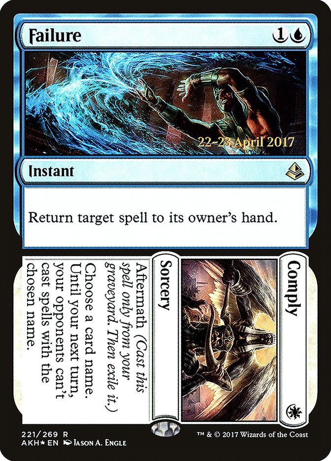 Failure // Comply  (Prerelease) [Amonkhet Prerelease Promos] | Webway Games
