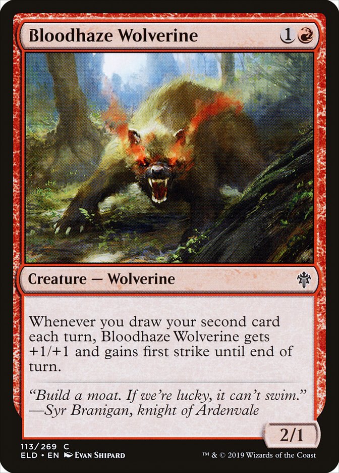 Bloodhaze Wolverine [Throne of Eldraine] | Webway Games