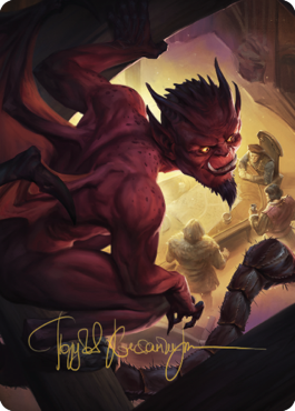 Nefarious Imp Art Card (Gold-Stamped Signature) [Commander Legends: Battle for Baldur's Gate Art Series] | Webway Games