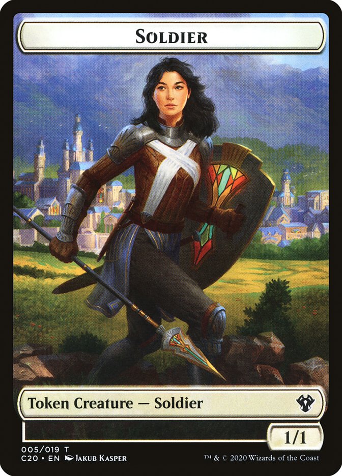 Human Soldier (005) // Drake Double-sided Token [Commander 2020 Tokens] | Webway Games