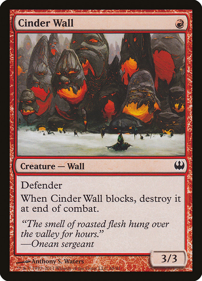 Cinder Wall [Duel Decks: Knights vs. Dragons] | Webway Games