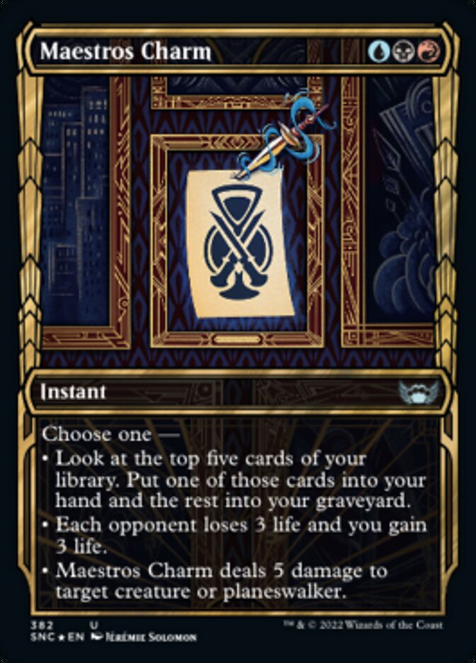 Maestros Charm (Showcase Golden Age Gilded Foil) [Streets of New Capenna] | Webway Games