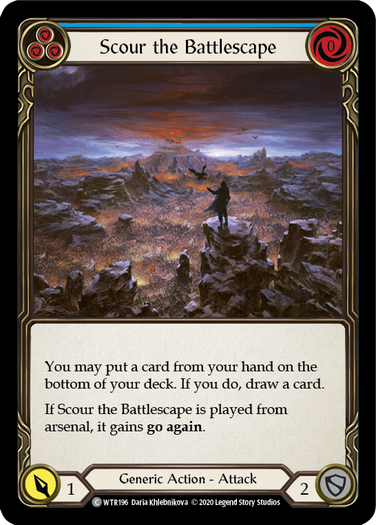 Scour the Battlescape (Blue) [U-WTR196] (Welcome to Rathe Unlimited)  Unlimited Rainbow Foil | Webway Games