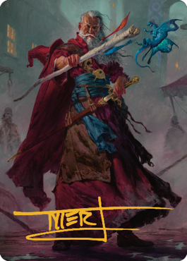 Elminster Art Card (64) (Gold-Stamped Signature) [Commander Legends: Battle for Baldur's Gate Art Series] | Webway Games