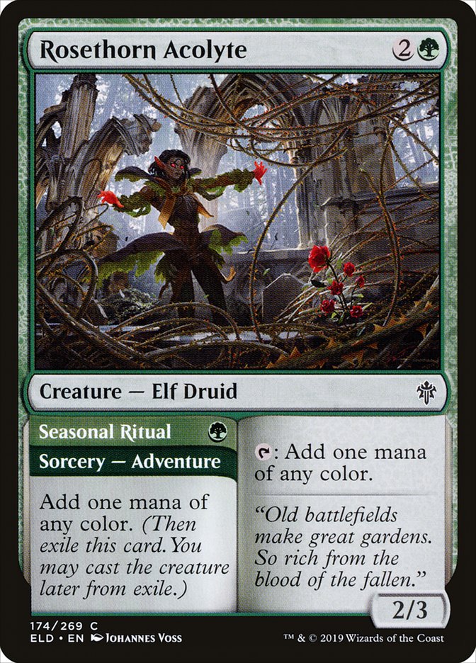 Rosethorn Acolyte // Seasonal Ritual [Throne of Eldraine] | Webway Games