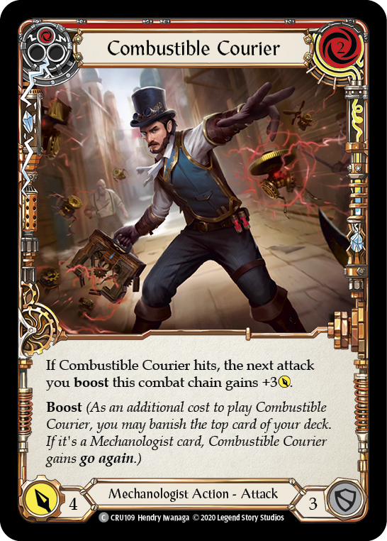 Combustible Courier (Red) [CRU109] 1st Edition Normal | Webway Games