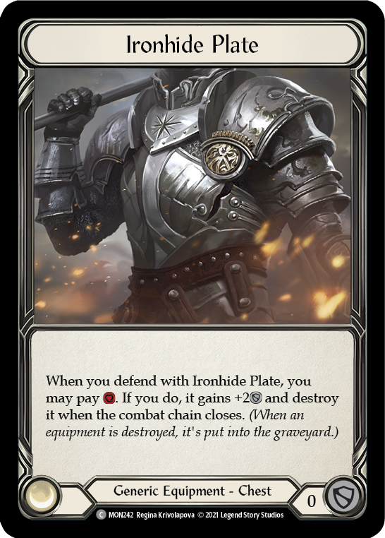 Ironhide Plate (Cold Foil) [MON242-CF] 1st Edition Cold Foil | Webway Games