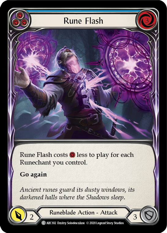 Rune Flash (Blue) [ARC102] Unlimited Rainbow Foil | Webway Games