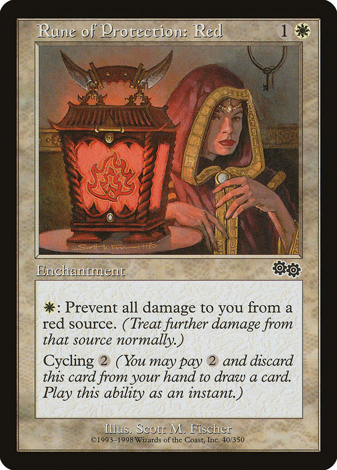 Rune of Protection: Red [Urza's Saga] | Webway Games