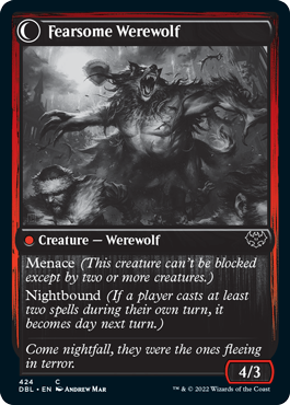 Fearful Villager // Fearsome Werewolf [Innistrad: Double Feature] | Webway Games