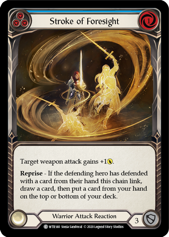 Stroke of Foresight (Blue) [U-WTR140] (Welcome to Rathe Unlimited)  Unlimited Rainbow Foil | Webway Games