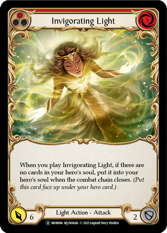 Invigorating Light (Red) (Rainbow Foil) [U-MON066-RF] Unlimited Rainbow Foil