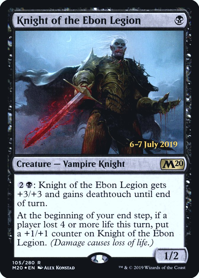 Knight of the Ebon Legion  [Core Set 2020 Prerelease Promos] | Webway Games