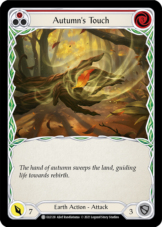 Autumn's Touch (Red) [ELE128] (Tales of Aria)  1st Edition Rainbow Foil | Webway Games