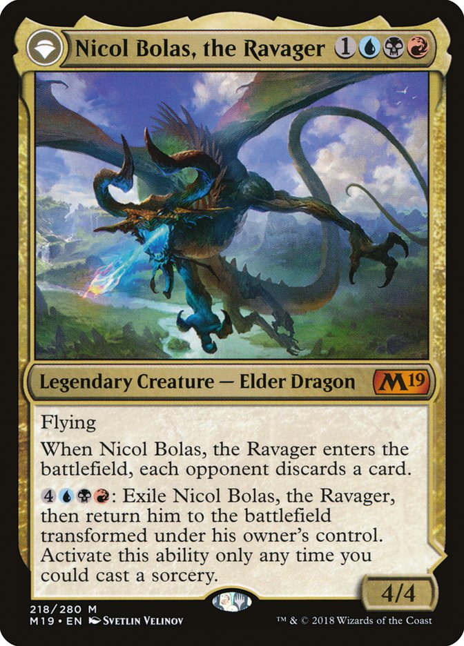 Nicol Bolas, the Ravager // Nicol Bolas, the Arisen [Core Set 2019] | Webway Games