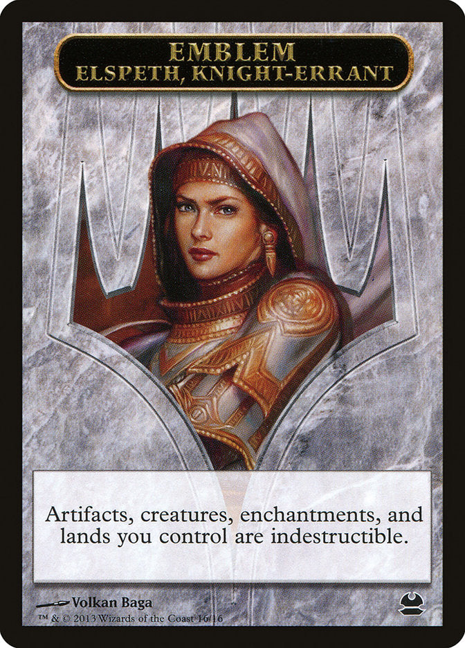 Elspeth, Knight-Errant Emblem [Modern Masters Tokens] | Webway Games