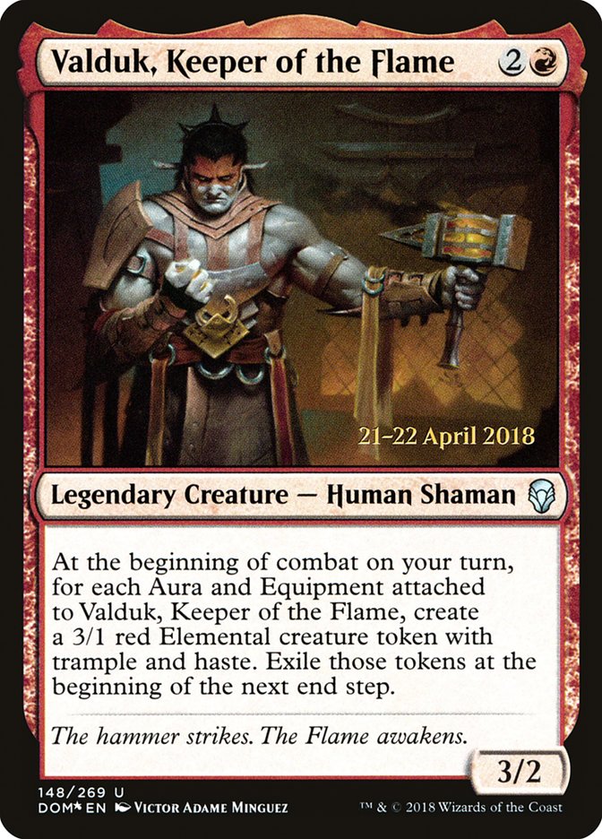 Valduk, Keeper of the Flame  (Prerelease) [Dominaria Prerelease Promos] | Webway Games