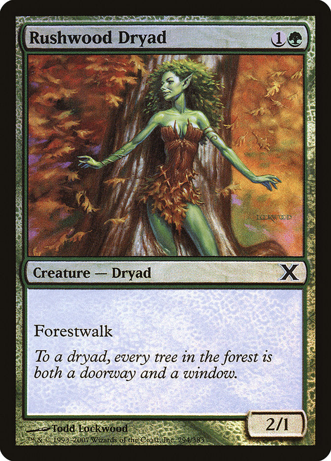 Rushwood Dryad (Premium Foil) [Tenth Edition] | Webway Games