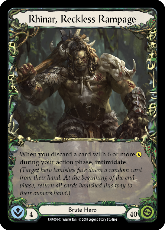 Rhinar, Reckless Rampage [RNR001-C] (Rhinar Hero Deck)  1st Edition Normal | Webway Games