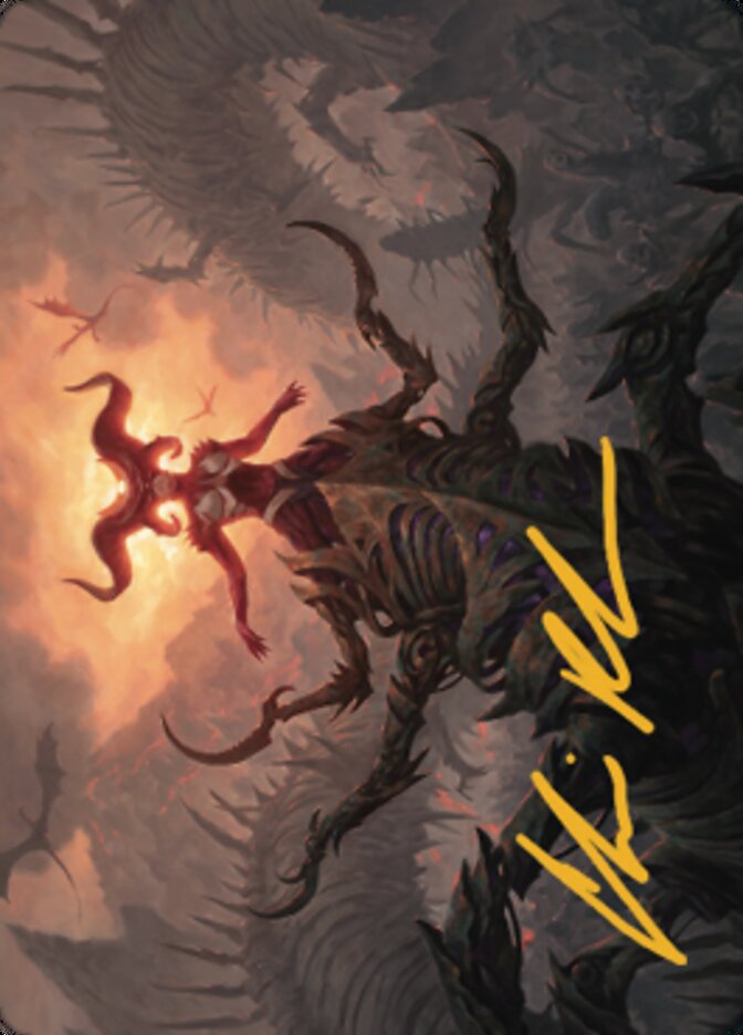Sheoldred, the Apocalypse Art Card (Gold-Stamped Signature) [Dominaria United Art Series] | Webway Games