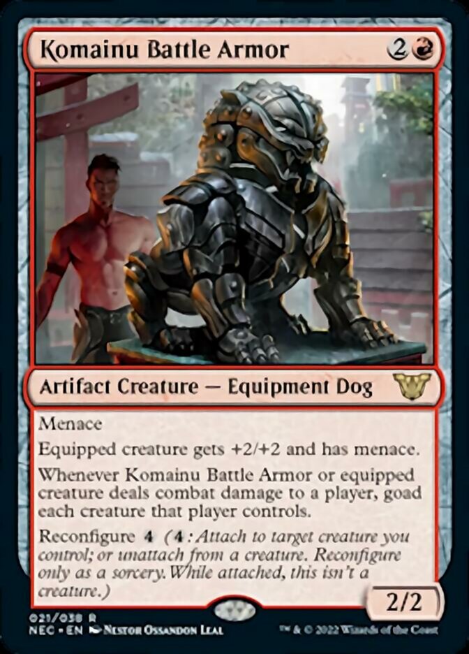 Komainu Battle Armor [Kamigawa: Neon Dynasty Commander] | Webway Games
