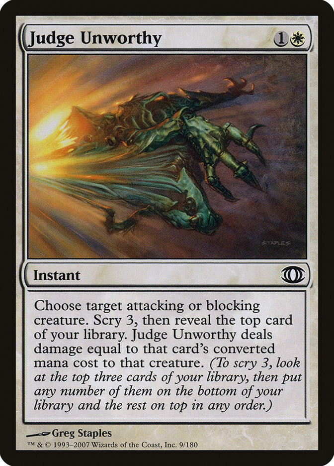 Judge Unworthy [Future Sight] | Webway Games