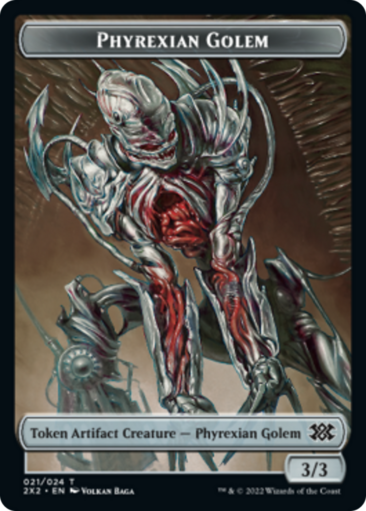 Zombie // Phyrexian Golem Double-sided Token [Double Masters 2022 Tokens] | Webway Games