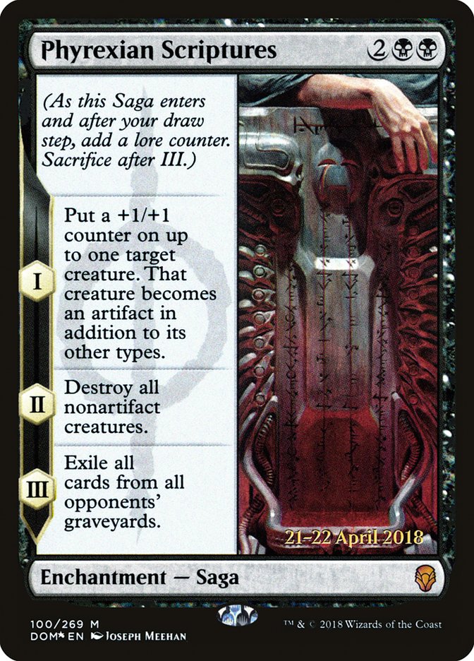Phyrexian Scriptures  (Prerelease) [Dominaria Prerelease Promos] | Webway Games