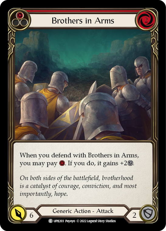Brothers in Arms (Red) [UPR203] (Uprising)  Rainbow Foil | Webway Games
