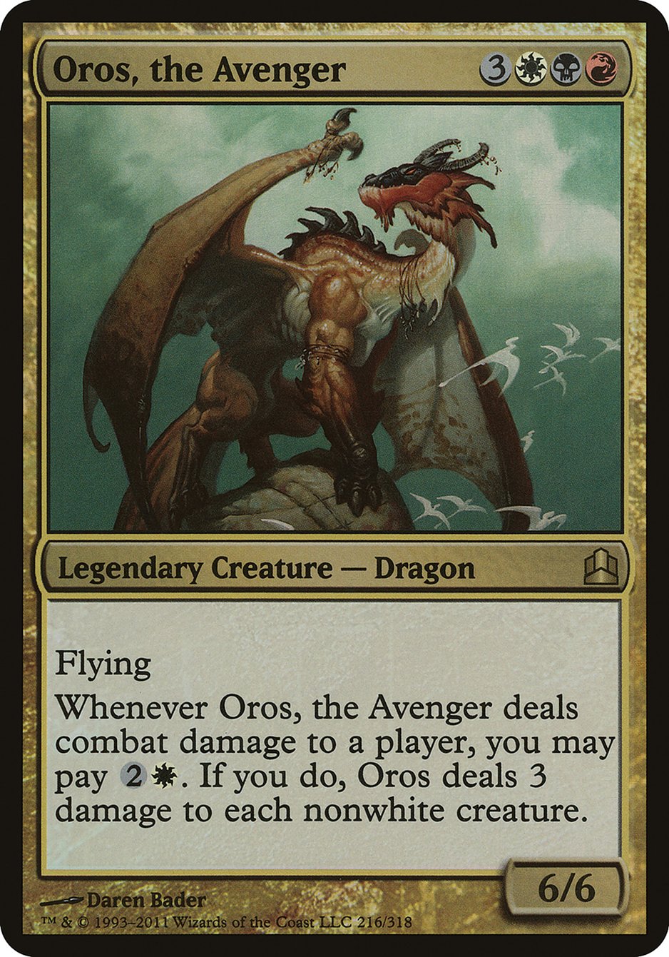 Oros, the Avenger (Oversized) [Commander 2011 Oversized] | Webway Games