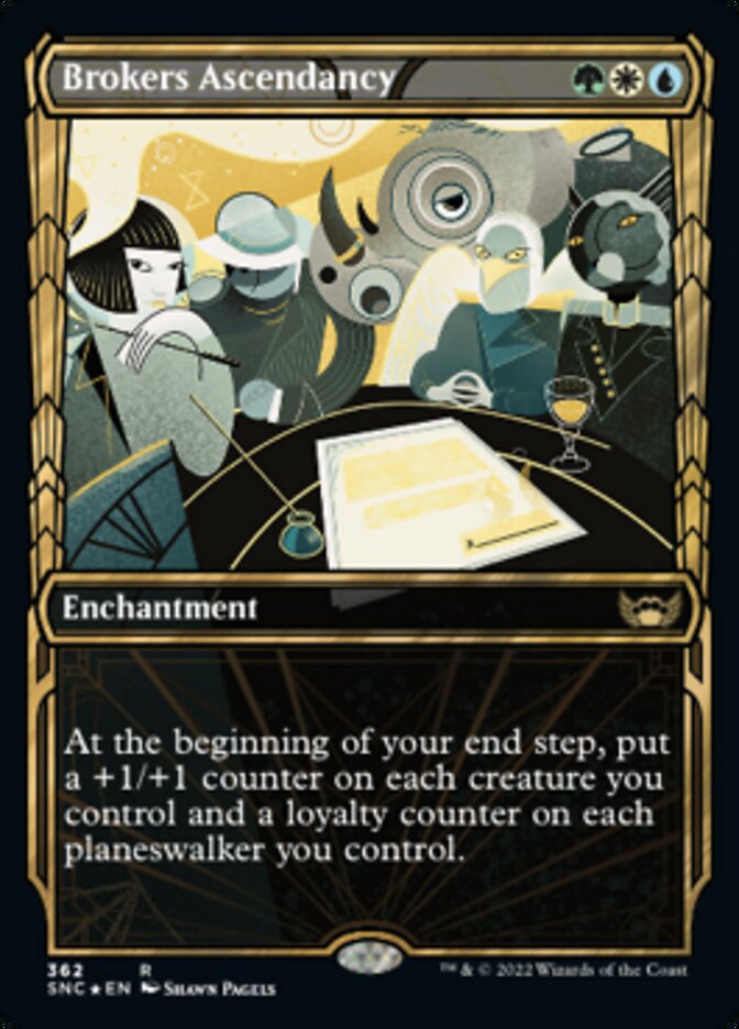 Brokers Ascendancy (Showcase Golden Age Gilded Foil) [Streets of New Capenna] | Webway Games