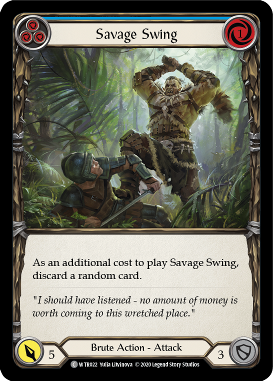 Savage Swing (Blue) [U-WTR022] (Welcome to Rathe Unlimited)  Unlimited Normal | Webway Games