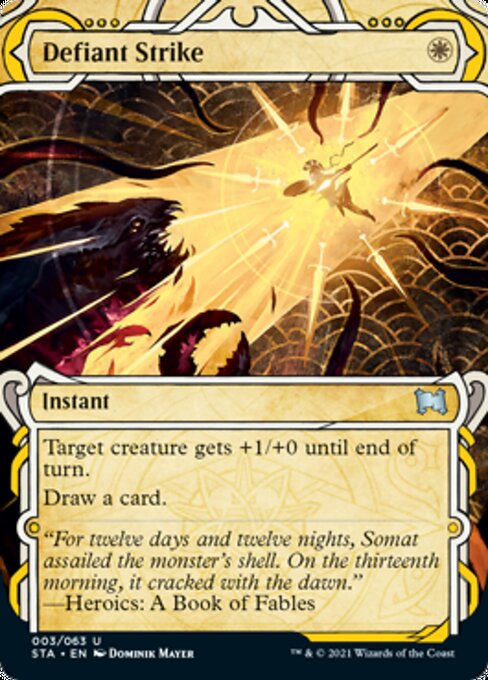 Defiant Strike (Etched Foil) [Strixhaven Mystical Archive] | Webway Games