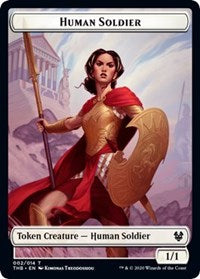 Human Soldier // Wolf Double-sided Token [Theros Beyond Death Tokens] | Webway Games