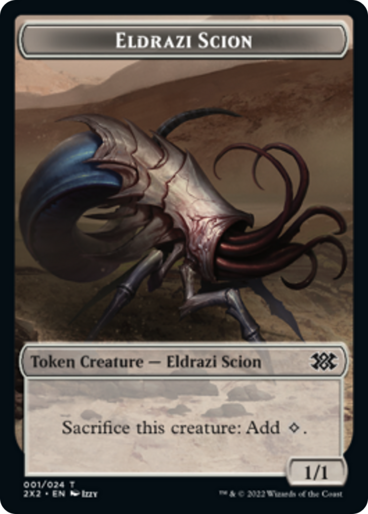 Cat Dragon // Eldrazi Scion Double-sided Token [Double Masters 2022 Tokens] | Webway Games
